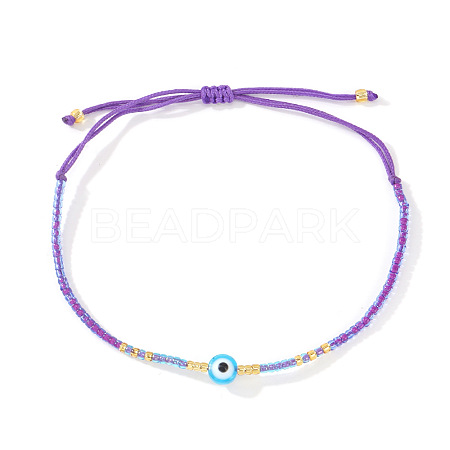 Glass Seed Beaded Braided Bracelets WV7941-9-1