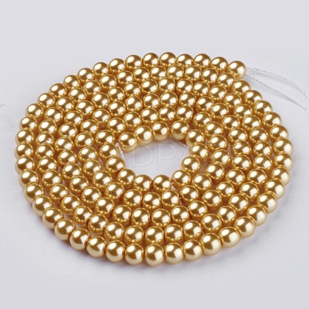 Glass Pearl Beads Strands X-HY-6D-B28-1