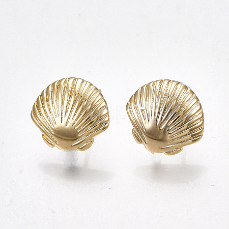 Brass Stud Earring Findings X-KK-S350-029G-1