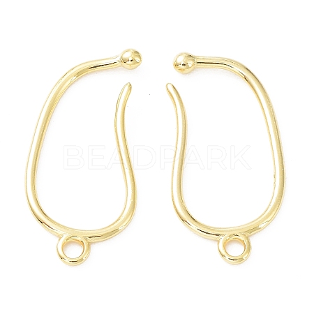 Brass Earring Hooks KK-R149-23G-1