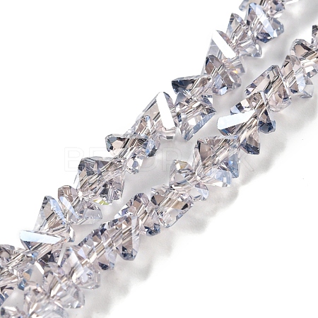 Electroplate Transparent Glass Beads Strands X1-EGLA-P052-02A-PL04-1