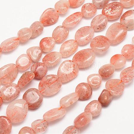 Natural Sunstone Bead Strands G-L459-05-1