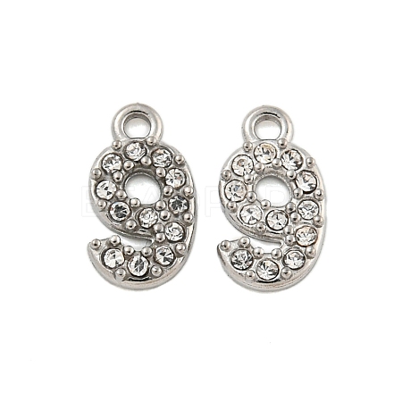 304 Stainless Steel Pendants STAS-L080-002P-09-1