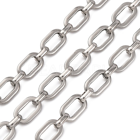 304 Stainless Steel Rectangle Link Chains CHS-S012-26P-A-1