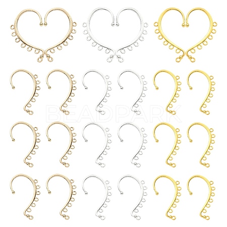 18Pcs 3 Colors Alloy Ear Cuff Findings FIND-YW0004-24-1