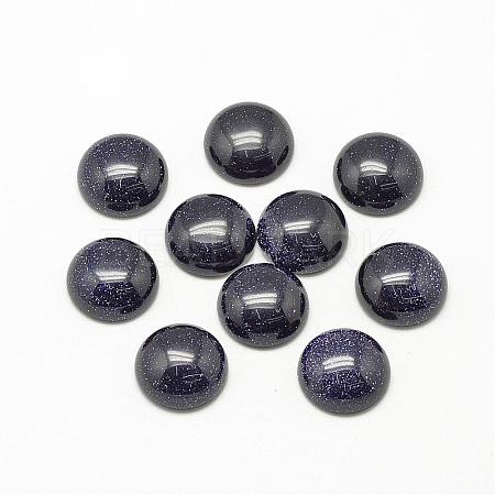 Synthetic Blue Goldstone Cabochons G-R416-6mm-34-1