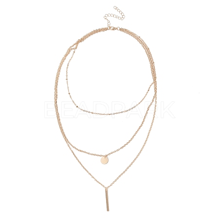 Alloy 3 Layer Necklaces for Women WG9523E-08-1