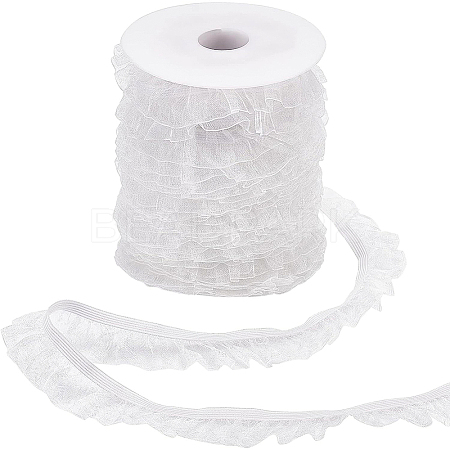25 Yard Chinlon Organza Elastic Lace Ribbon EC-BC0001-39B-1