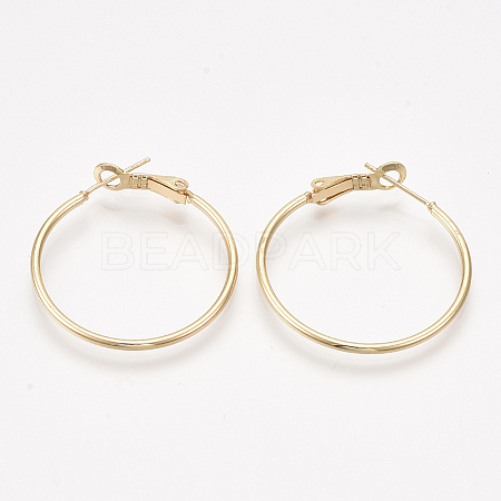 Brass Hoop Earrings X-KK-S348-406B-1
