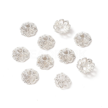 Tibetan Style Fancy Bead Caps TIBEB-E017-S-1