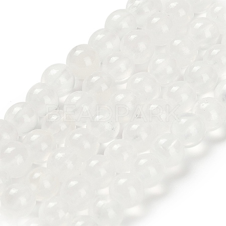 Natural White Jade Beads Strands G-B128-A02-01-1