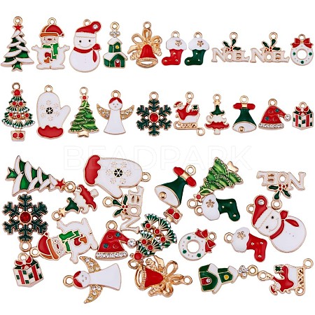 20Pcs Christmas Alloy Enamel Pendants JX264A-1