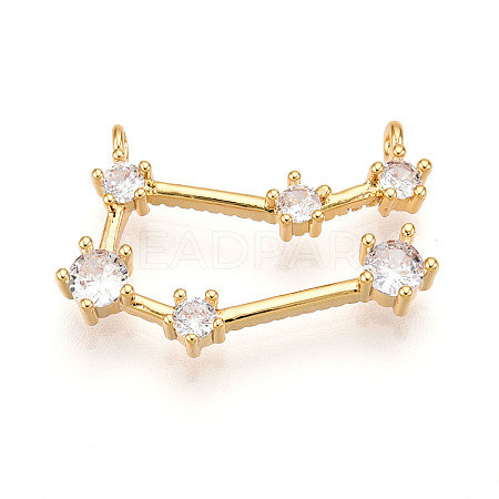Brass Micro Pave Cubic Zirconia Pendants KK-N261-120A-G-1