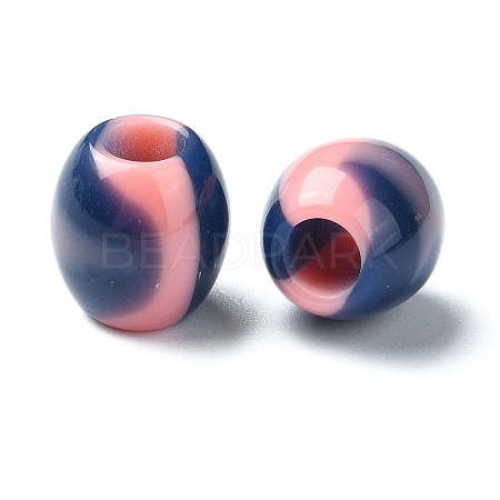 Two Tone Resin European Beads RESI-U008-06C-1