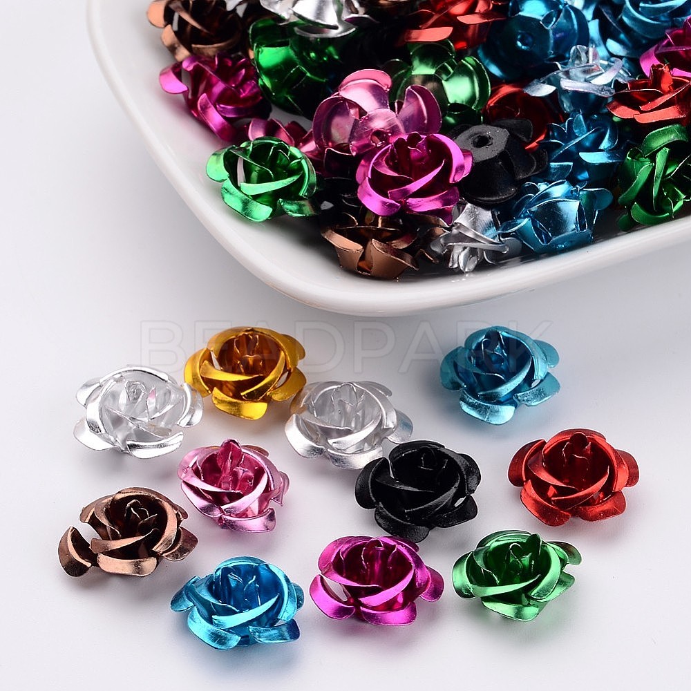 Aluminum Rose Flower - Beadpark.com