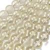 Frosted Transparent Glass Bead Strands GLAA-P065-10mm-01-2