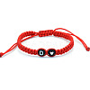 Resin Beads Braided Bead Bracelets FS-WG108B7-04-1
