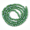 Opaque Solid Color Electroplate Glass Beads Strands EGLA-A039-P2mm-L08-3