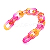Handmade Two Tone Transparent Acrylic Cable Chains AJEW-JB00840-02-2