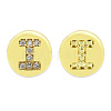 Brass Micro Pave Clear Cubic Zirconia Beads KK-T030-LA843-IX3-3