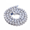 Natural Blue Lace Agate Beads Strands G-P342-04-6mm-AB-2