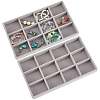 12 Grids Rectangle Wood Covered with Velvet Jewelry Trinket Display Trays AJEW-WH20054-062F-02-7