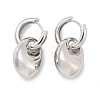 Nuggets Brass Hoop Earrings for Women EJEW-U057-06B-02P-4