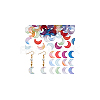 120Pcs 12 Colors Glass Pendants GLAA-GA0001-99-7