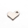 304 Stainless Steel Heart Charms STAS-E103-20P-1