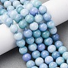 Ombre Effect Dyed Glass Beads Strands X-GLAA-T031-01O-02-2