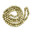 Electroplate Non-magnetic Synthetic Hematite Beads Strands G-S352-44B-01-2