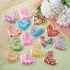 50pcs Heart PVC & Plastic Sequin Shaker Cabochons KY-CJ0001-45-5