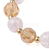 10mm Round Imitation Austrian Crystal & Crackle Acrylic Beaded Stretch Bracelets BJEW-JB10556-03-4