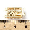 Brass Micro Pave Cubic Zirconia Box Clasps KK-F862-32G-02-3