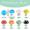 14Pcs 7 Colors Handmade Lampwork Beads LAMP-TA0001-89-4