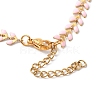 Enamel Ear of Wheat Link Chains Bracelet BJEW-P271-02G-03-4