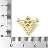 Brass Micro Pave Clear Cubic Zirconia Pendants KK-U046-09G-3