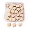 CHGCRAFT 24Pcs 3 Style Alloy Beads FIND-CA0002-61-1