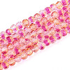 Baking Paint Transparent Glass Beads Strands LS-DGLA-A035-T4mm-A12-1