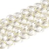 Baking Paint Transparent Glass Beads Strands DGLA-N021-01A-03-1