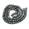 Opaque Baking Paint Glass Beads Strands GLAA-Q110-03A-14-2