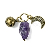 Natural Amethyst Pet Collar Charms HJEW-PH01731-2
