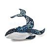 Whale Alloy Rhinestone Lapel Pin Brooches AL-CBAF606-04P-01-2