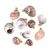 Brass & Natural Spiral Shell Pendants SHEL-Q029-27KCG-1
