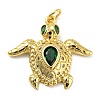 Rack Plating Brass Cubic Zirconia Pendants KK-M258-09G-1