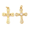 Brass Micro Pave Cubic Zirconia Pendants KK-P236-24G-1