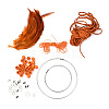 DIY Woven Net/Web with Feather Making Set DIY-F074-07-1