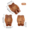 Wooden Buddha Hand Display Decorations AJEW-WH0304-38-4