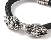 Braided Microfiber Leather Cord Bracelets BJEW-B096-19C-2