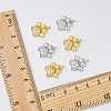 DICOSMETIC 12Pcs 2 Colors Rack Plating Brass Micro Pave Cubic Zirconia Charms KK-DC0003-18-3